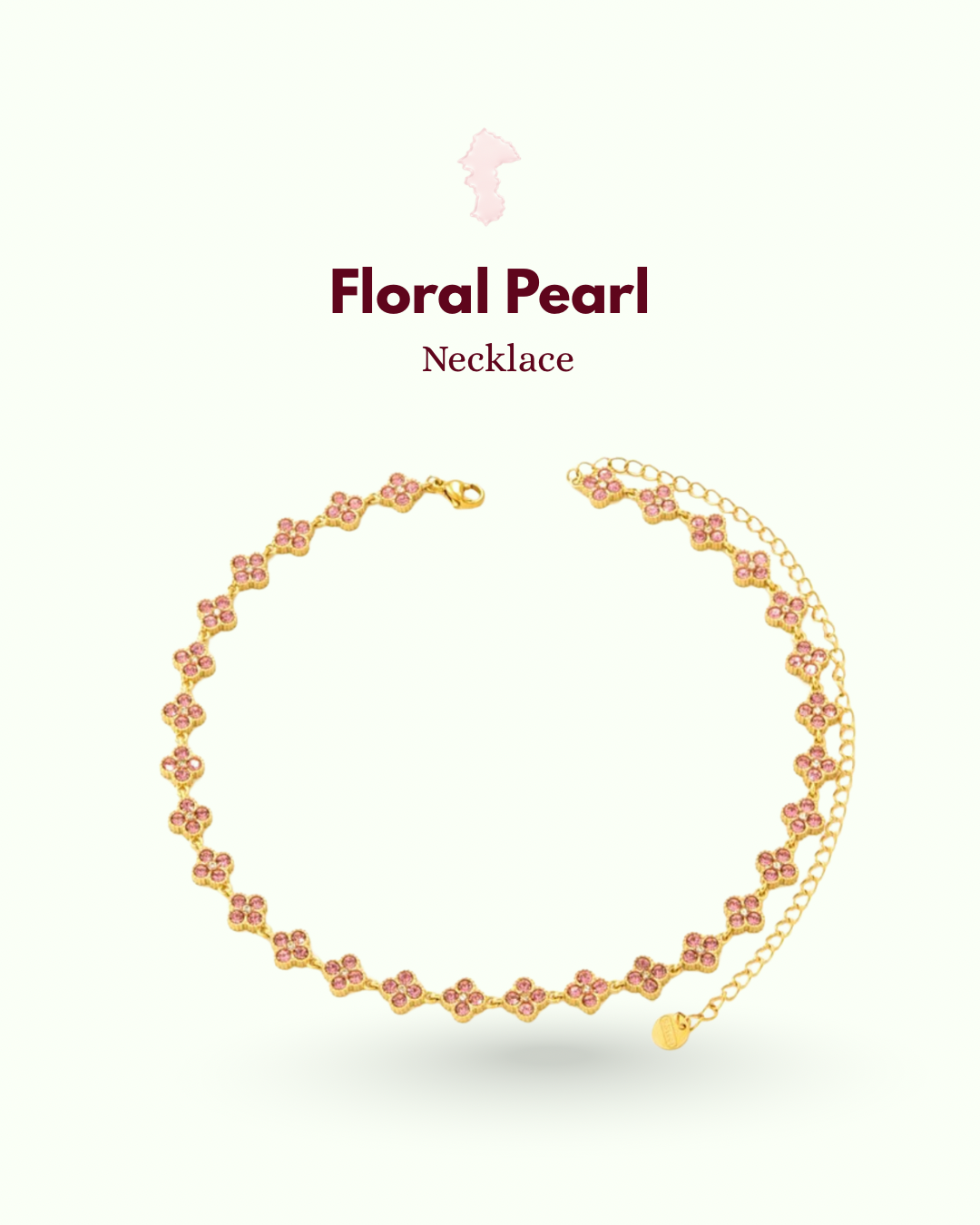 Floral pearl necklace