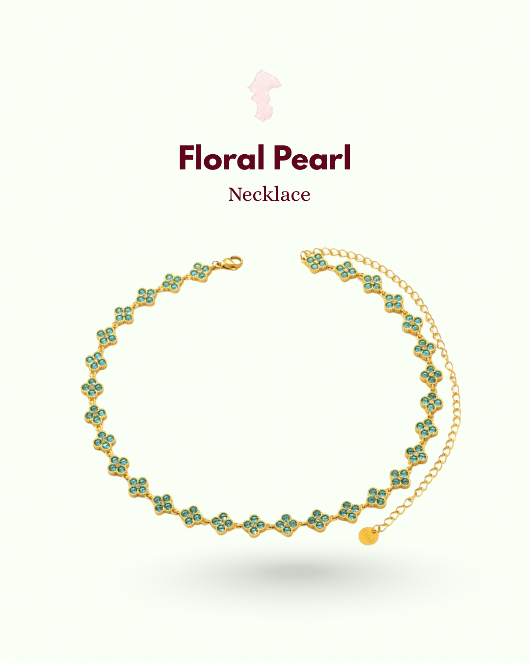 Floral pearl necklace