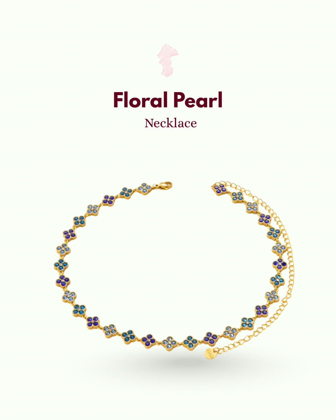 Floral pearl necklace