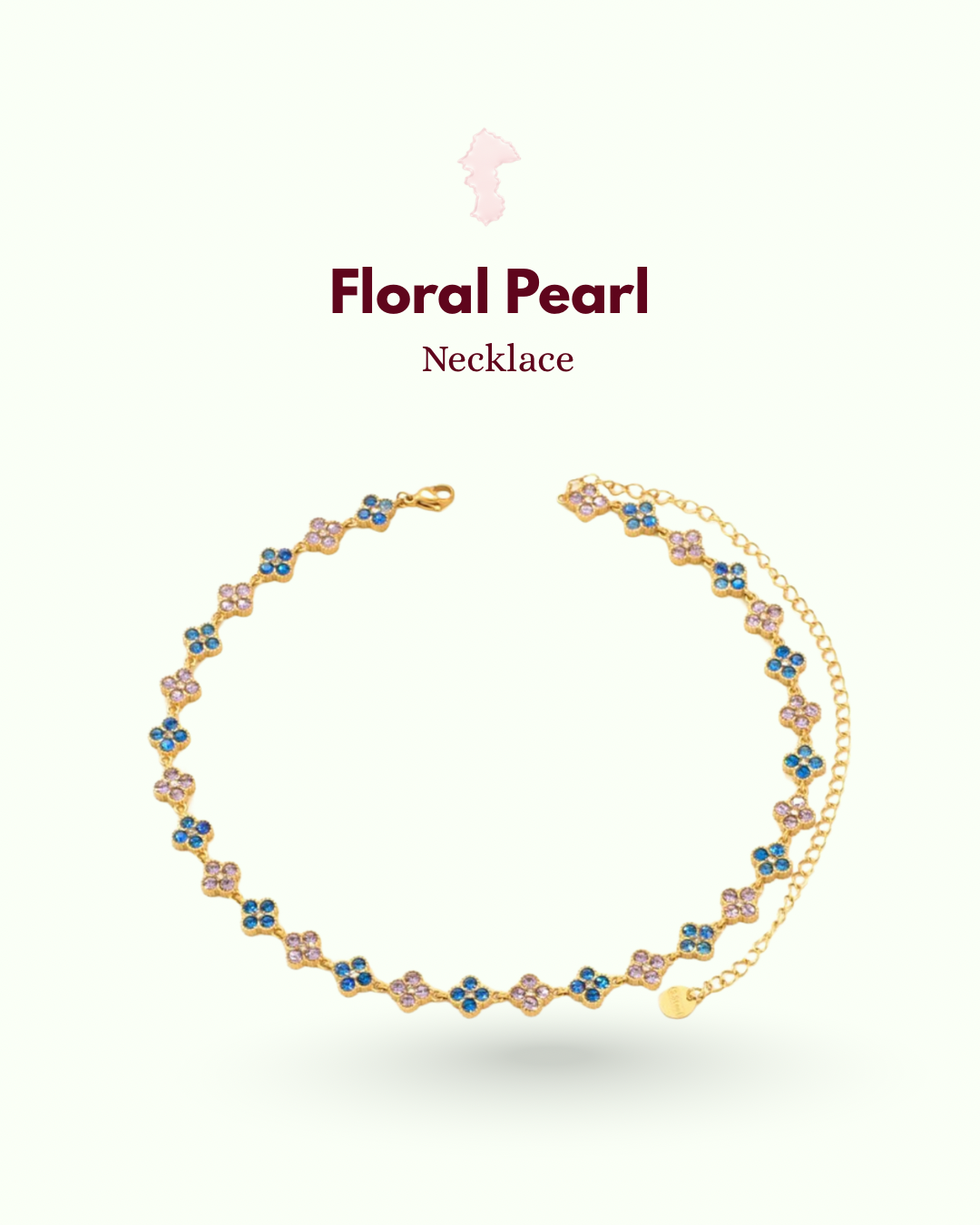 Floral pearl necklace