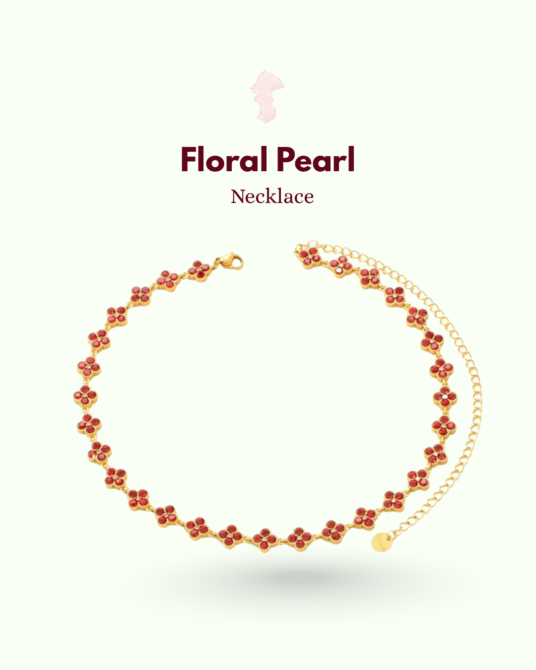 Floral pearl necklace